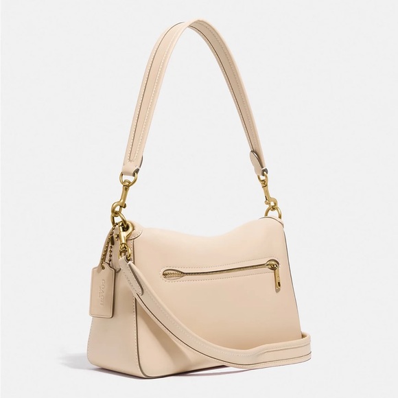 COACH Soft Tabby Leather Shoulder Bag w/ Removable Crossbody Strap - Ivory - Picture 2 of 12